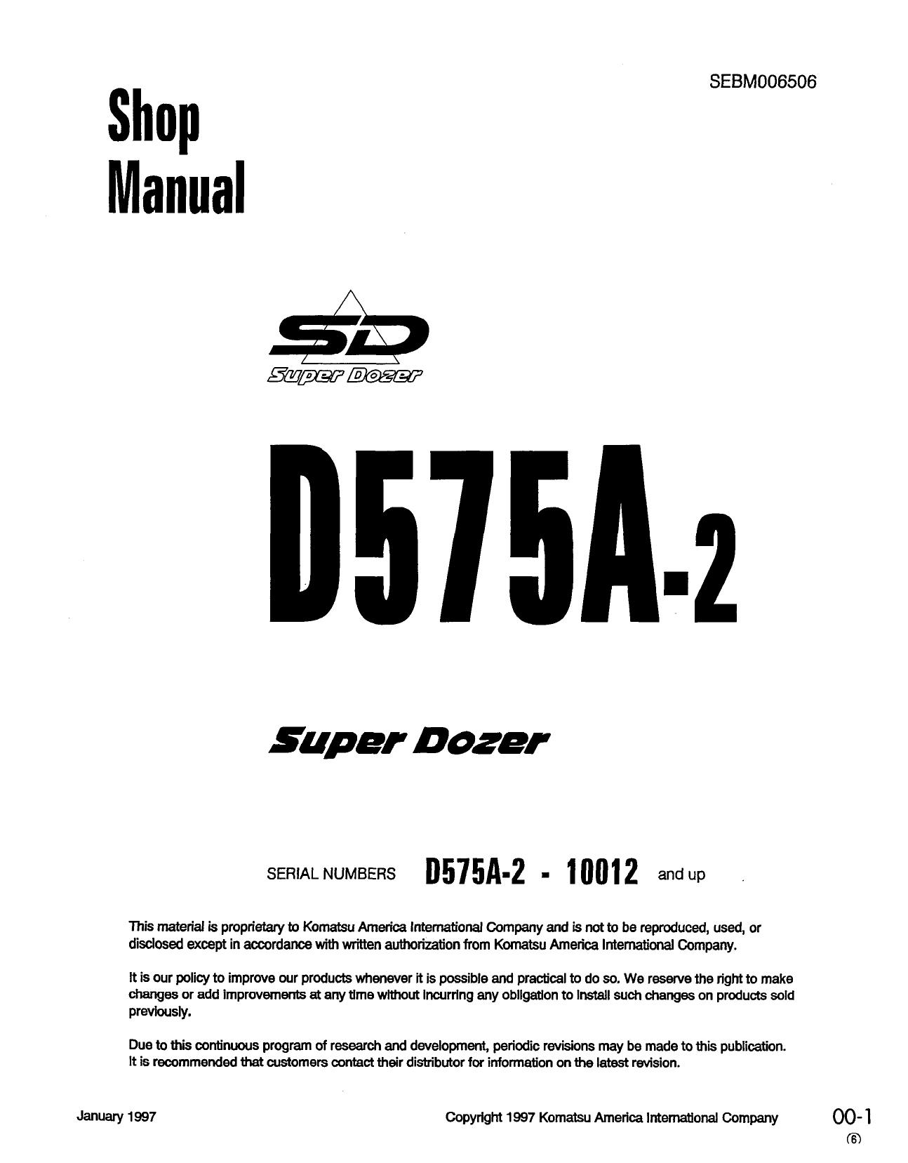 D575A-2 Shop Manual